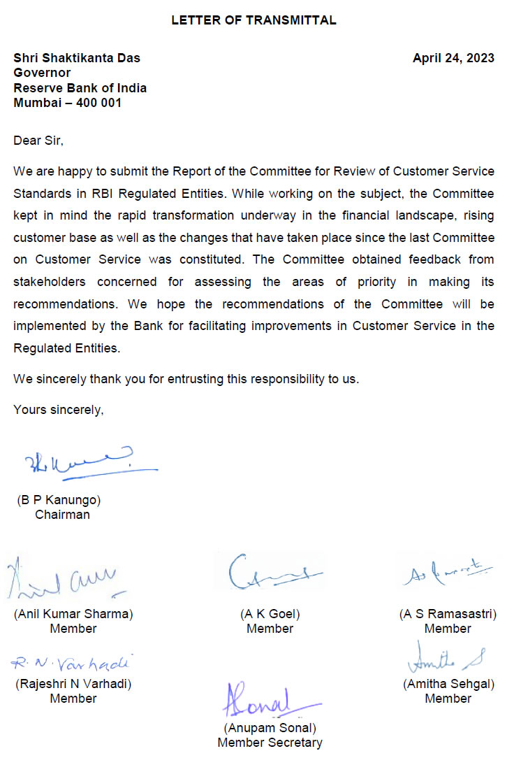 Letter of Transmittal