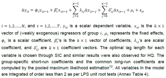Fedderke et al., 2003 and Loayza and Ranciere, 2006